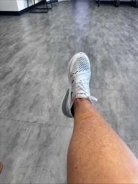 Mikimoto White Athletic Trainer with Gray Accents